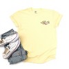 Simply Sage Market Women's Embroidered Flower Cluster Short Sleeve Garment Dyed Tee - 3 of 4