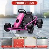 24V Ride-On Go Kart, Electric Battery-Powered Drift Kart with Dual 300W Motors, 8 MPH, Music & Horn, Outdoor Electric Car for Ages 8+ - 3 of 4