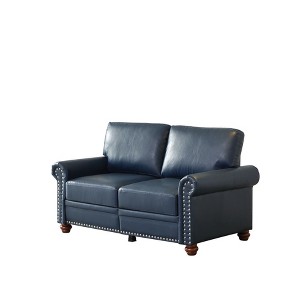 NicBex 59.45 Inch Faux Leather Storage Loveseat Sofa,2-Seat Upholstered Sofa for Living Room,Small Space,Office,Apartment - 1 of 4