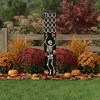 HomeRoots 42" Black Orange And White Solid Wood Boo Halloween Skeleton Garden Stake - 2 of 4