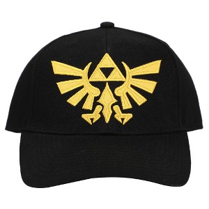 Nintendo Legend of Zelda Hyrule Embroidered Symbol Black Adjustable Hat - 1 of 4