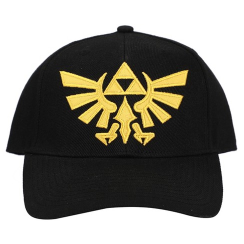 Nintendo Legend Of Zelda Hyrule Embroidered Symbol Black Adjustable Hat ...