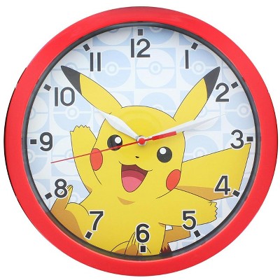 Accutime Watch Corp. Pokemon Pikachu 9.5 Inch Battery Operated Wall Clock
