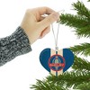 Shelby Cobra Vintage Logo Heart Love Wood Christmas Tree Holiday Ornament - 3 of 3