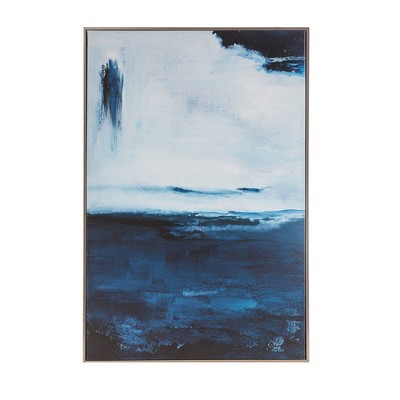 Squall Framed Canvas Art Blue - Martha Stewart