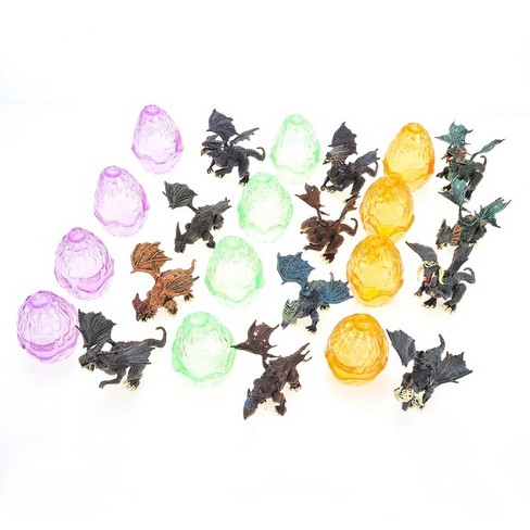 Dragon Figurine Puzzles In Hatching Jurassic Eggs 12 Eggs Per Pack 