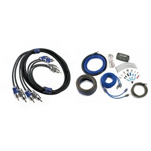 Kicker 46CK4 K-Series Complete 4-AWG Amplifier Connection Kit W/ 2-Channel RCA Interconnects & 46QI46 Q-Series 4-Channel RCA Interconnects, 6.0 Met... - 1 of 4