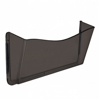 Azar Displays Dark Gray/Smoke Plastic Wall Mount File Holder with Magnets, 4-Pack
