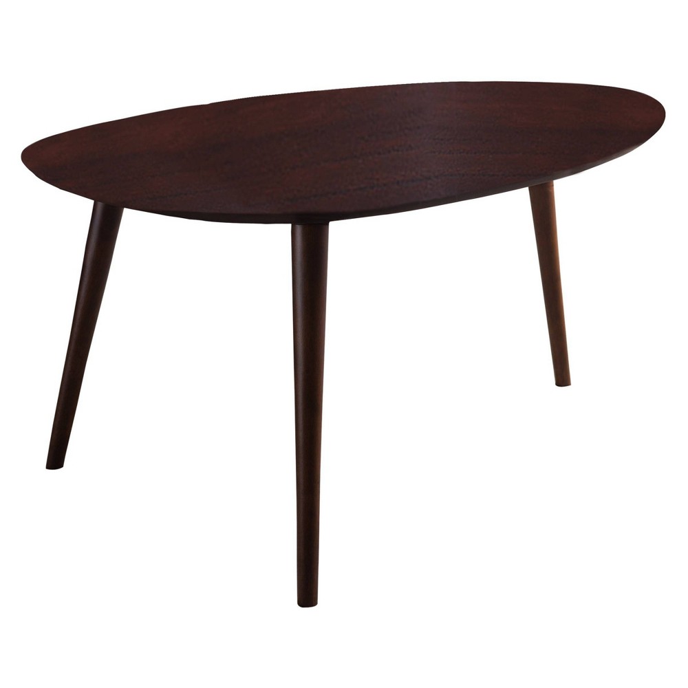Elam Wood Coffee Table - Walnut - Christopher Knight Home: Mid-Century Modern, Rubberwood Frame