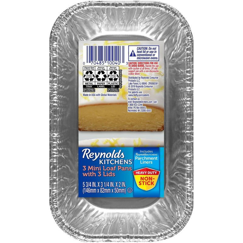 Reynolds Heavy Duty Loaf with Parchment &#38; Lids - 3ct, 1 of 6