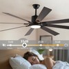 Mayeerty 72" Walnut LED Ceiling Fan Light with 8 Wooden Blades, Remote Control, Adjustable Color Temperature - 4 of 4