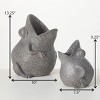 13.25"H Sullivans Tongue-In-Cheek Frog Planters Set of 2, Gray - 4 of 4
