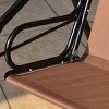 3 Seat Outdoor Canopy Swing - Coffee - WELLFOR: Adjustable Canopy, Rust-Resistant Frame, UV-Protected - 4 of 4