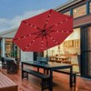 10' x 10' Solar 24 LED Outdoor Table Market Umbrella with Tilt and Crank - Wellfor - 4 of 4