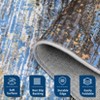 Washable Rug Modern Abstract Area Rug Soft Indoor Low Pile Floor Carpet for Living Room - 3 of 4
