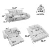Foldable Human Dog Bed for Adults, 78.7" Multi-Functional Sofa Bed, 3 in 1 Teddy Fabric Sleeper Sofa Bed for Living Room Guest Bed Playroom - 3 of 4
