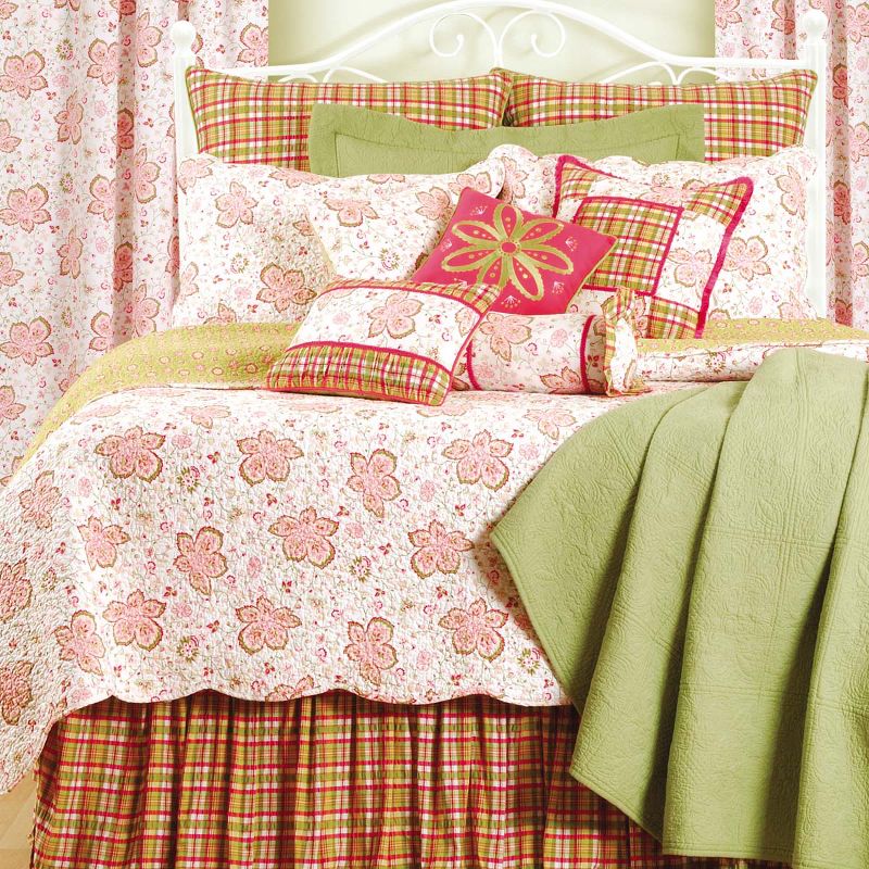 C&F Home Hot Pink Plaid Bed Skirt, 2 of 3