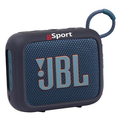 JBL Go 4 Ultra Portable Bluetooth Speaker Bundle with gSport Silicone Sleeve (Blue)