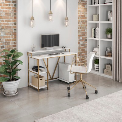 Anybear Industrial Writing Desk, Gold