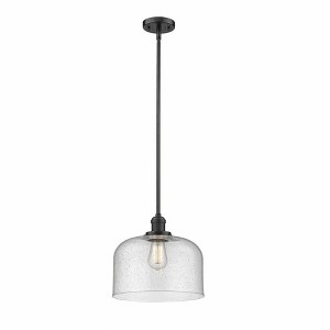 Bell - 1 Light Stem Hung Mini Pendant In Industrial Style-13 Inches Tall and 12 Inches Wide - 1 of 1