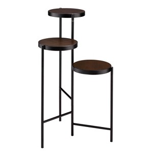 SEVOBAL Planter Stands and Holders Ortable Design Stylish Flower Pot Stand Rackl Free Setup 3 Tier Structure for Home, Black, 19.5"*18.5"*30.5" - 1 of 4