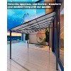 GustoWave 12'x 14' Wall Mounted Gazebo, Hardtop Lean-to Pergola for Deck, Porch, Backyard, Garden - 4 of 4