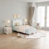 Bed Frame for Kids, Upholstered Platform Bed Frame with Adjustable Headboard & Led Light, Wooden Slats Support, No Box Spring Needed - 3 of 4