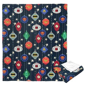 Warner Bros. Justice League Hero Ornaments Silk Touch Throw Blanket 50x60 Inches - 1 of 4