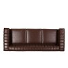 Drury Contemporary Channel Stitch 3 Seater Sofa with Nailhead Trim - Christopher Knight Home - 4 of 4