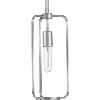 Progress Lighting, Bonn Collection, 1-Light Mini-Pendant, Galvanized, Open-Cage, Steel