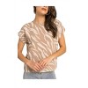 Women's Roll Up Abstract Blouse - GILLI - 2 of 2
