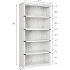 5 Tier Bookshelf, 67.4" Wooden Bookcase for Storage, Floor Standing Display Storage Shelves - 2 of 4