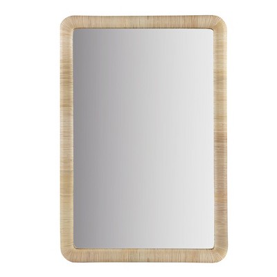 Ridstar 39 in. W x 26 in. H Brown Rectangular Decorative Wall Mirrors