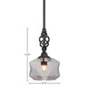 Toltec Lighting Elegante 1 - Light Pendant in  Matte Black with 8.75" Smoke Shade - 2 of 2