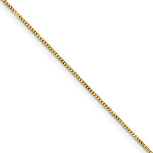 Black Bow Jewelry 1mm 14k Yellow Gold Octagonal Box Chain Necklace - 1 of 4