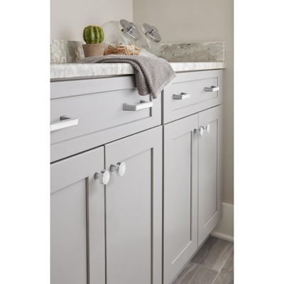 Polished Chrome Modern Cabinet Drawer Pull with Mounting Hardware