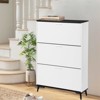 Shoe Cabinet, 31.5" W x 47" H Shoe Storage Cabinet with 3 Flip Drawers-6 Layer Adjustable Storage Shelf, Freestanding Shoes Organizer with Legs - 3 of 4