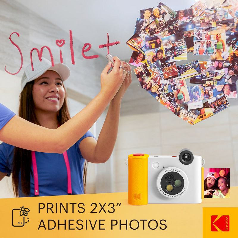 Kodak Smile+ 2x3 Digital Instant Print Camera with Effect Lenses, 6 of 11