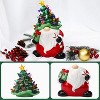 Ceramic Santa Figurine & Desk Tree Set - Vintage Ornaments + Star Topper, Tabletop Centerpiece - 4 of 4
