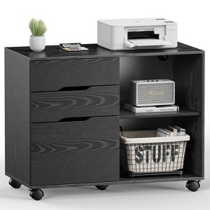 MyDepot Wooden 3-Drawer Filing Cabinet and Printer Stand with wheels - 1 of 4