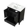 NicBex 30" Bathroom Vanity with Sink, Bathroom Cabinet Storage with 1 Functional Drawer and 2 Spacious Cabinet Doors for Bathroom, Black - image 3 of 4