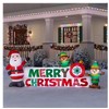 Gemmy 10FT Giant-Sized LED Merry Christmas Sign w/ Santa Clause & Elves Inflatable - 2 of 3