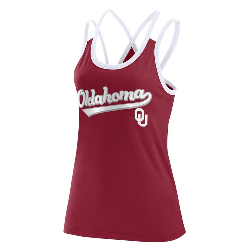 NCAA Oklahoma Sooners Women&#39;s Two Tone Tank Top, 2 of 4