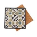 4pk Cork World Indigo Tile Coaster Set - Thirstystone