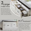 Mastgoal Queen Size Bed Frame with 51" Tall Headboard, 20" Roman Footboard, 2 Large Storage Drawers, No Box Spring Needed - 3 of 4