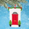 Polarx 4.5 Inch Elegant Door W/Garland Overhang Christmas Tree Ornament , Christmas Decor Welcome New Home (1PC) - 2 of 4