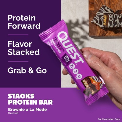 Quest Nutrition Brownie a la Mode Stacks Protein Bars - 20g Protein - 28.32oz/12ct