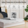 FONTOI 3 Pack Digital Hygrometer Indoor Thermometer, Room Temperature and Humidity Monitor Meter for Baby Room, Greenhouse, White, 1.85"*0.55"*2.17" - 3 of 4