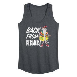 Women's Disney Straight Outta Bermuda Graphic Racerback Tank - Heather Charcoal - Large - 1 of 4