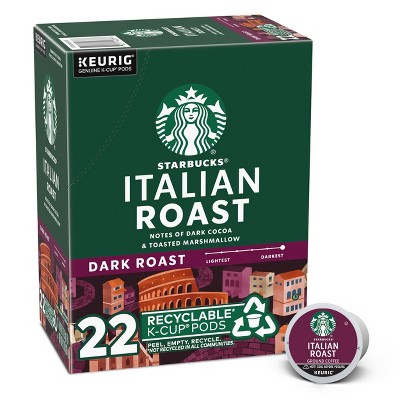 Starbucks Keurig Italian Roast Dark Roast Coffee Pods - 22 K-Cups